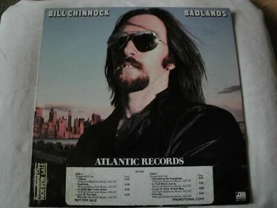 BILL CHINNOCK BADLANDS VINYL LP 1978 ATLANTIC RECORDS DJ PROMO COPY OUTLAW, EX - Image 1 of 4