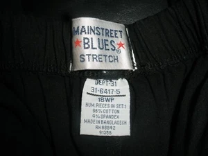 New Opened Women's Stretch Pants Black Mainstreet Blues 18WP (63) - Picture 1 of 7