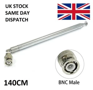 140cm BNC Telescopic Antenna M4 Scanner Radio Receiver HAM HF ATS20+ Shortwave - Picture 1 of 4