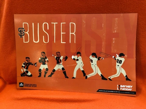 Cheer Card San Francisco SF Giants Authentic Fan Buster Posey New SGA 8/27/19 Cover