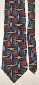 Cocktail Tie Collection Beer Stonehenge Geometric Diamonds 100% Silk  60"x 3 7/8 - Picture 1 of 5