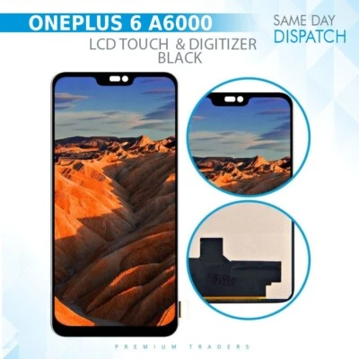For OnePlus 6 New Original AMOLED OLED Touch Screen Display No Frame Assembly - Image 1 of 4