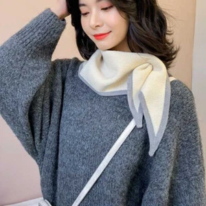 Adult Lady Neck Scarf Thin Knitted Scarf Multicolor Summer Neck Protection Chic - Picture 1 of 29