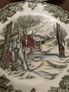 4 Johnson Brothers Friendly Village Sugar Maples 6 1/8" Bread Plates - Picture 1 of 7