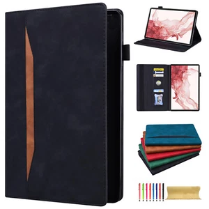 Für Samsung Tab S10 FE+/S9 FE+/S9+/S8/S7/A8/A7 PU Leder Flip Ständer Wallet Case - Bild 1 von 57