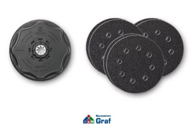 FEIN Schleifset: 1 Schleifteller + je 2 Schleifblätter Korn 60, 80,180  /#855127 - Bild 1 von 3