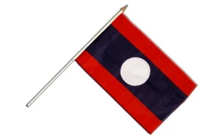 Laos Stockflagge Flaggen Fahnen Stockfahne 30x45cm - Bild 1 von 1