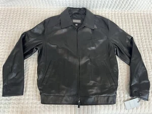 Daniel Cremieux Mens Lambskin black Full-Zip Leather Coat XL MSRP: $695 - Picture 1 of 8