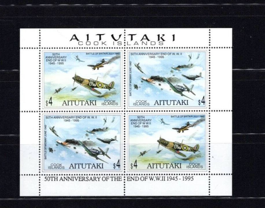 Aitutaki 510 WWII Planes VF MNH S/S K1XLP - Image 1 of 2