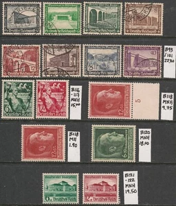 GERMANY (1936-38) M&U Semi-Postal Sets & Partials / CV $87US (8 pics) 309 - Picture 1 of 8