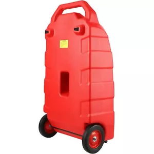 Fuel Caddy 32Gallon Portable Fuel Storage Tank On-Wheels w/ Manual Transfer Pump - Picture 1 of 7
