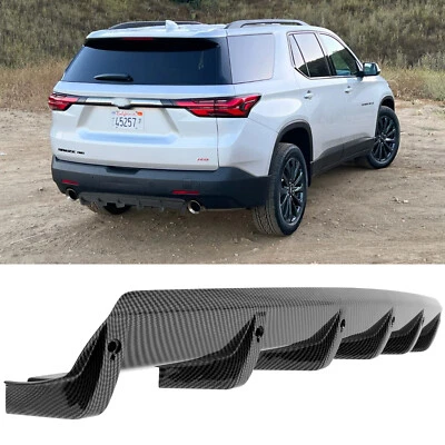 Alerón labial difusor parachoques trasero inferior de fibra de carbono para Chevrolet Traverse Foto 1 de 4