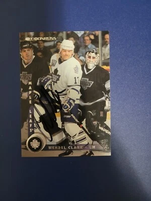 1997-98 Donruss Wendel Clark Maple Leafs Auto Autographed Signed Hockey Card - Image 1 of 2