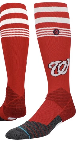Stance MLB Washington Nationals Diamond Pro OTC Socks Adult Large L Baseball Red Cover