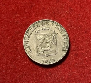 Venezuela 1958 5 Centimos Copper-Nickel Coin Y#38.1 T4984 - Picture 1 of 2