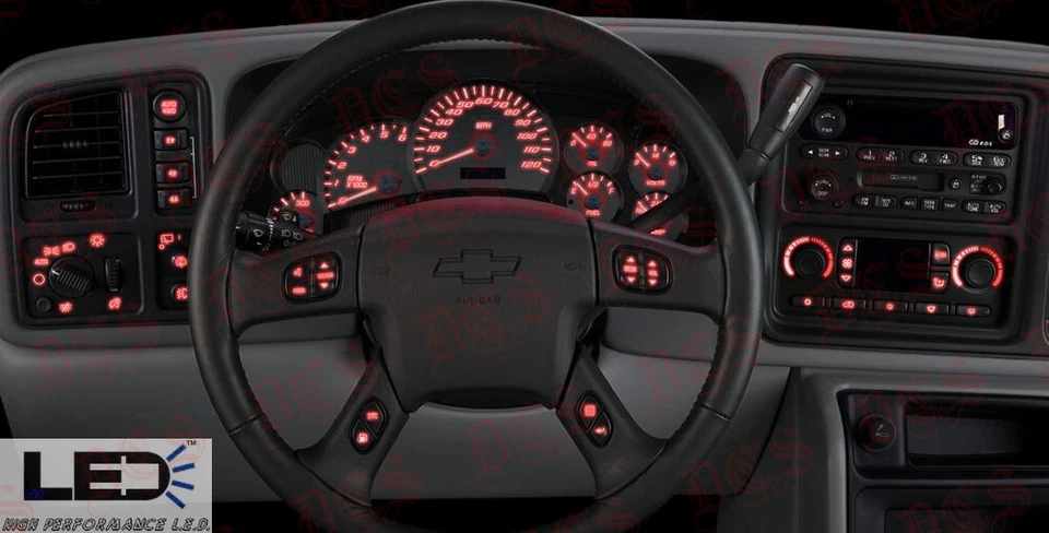 03-06 GM RED WHOLE TRUCK LED UPGRADE KIT SILVERADO SUBURBAN SIERRA ESCALADE GMC - Image 1 of 4