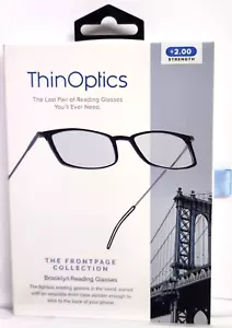 ThinOptics - Brooklyn 2.0 Strength Glasses with Milano Case - Black - Picture 1 of 2