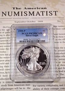 1999-P SILVER EAGLE PCGS PF70DCAM - Picture 1 of 1