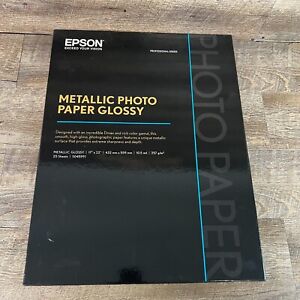 Epson Pro Series 17x22" Metallic Glossy Photo Paper, 25 Sheets