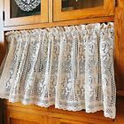 Boho Style Crocheted Curtain Floral Embroidered Doorway Curtain Valance 1 Panel