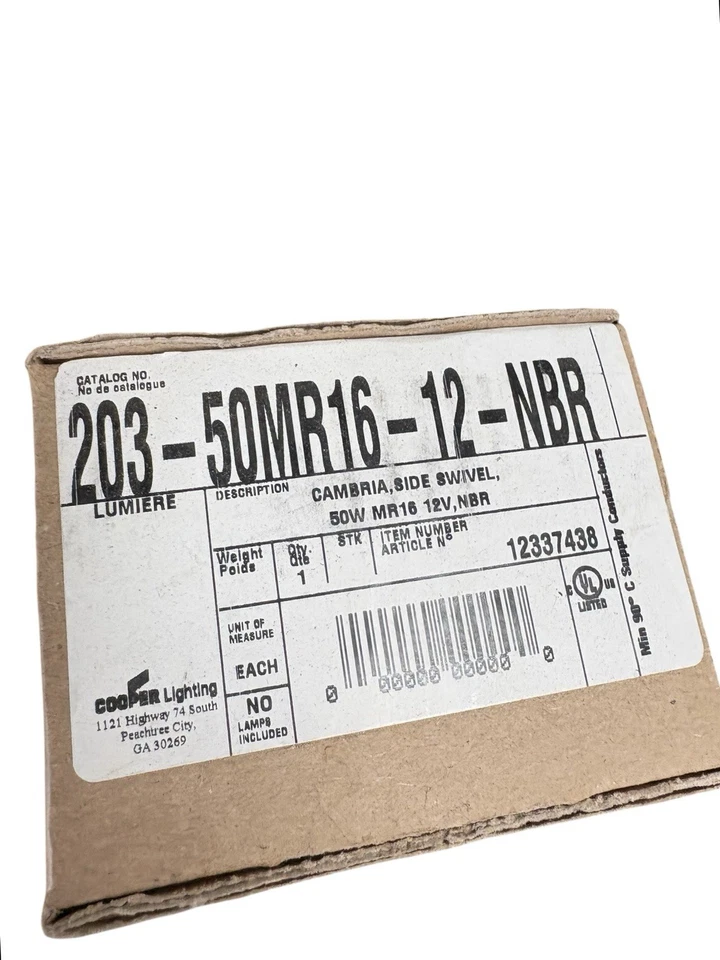 Cooper Lighting Lumiere Cambria Accent Flood Light 203-50MR16-12-WT - Image 1 of 1