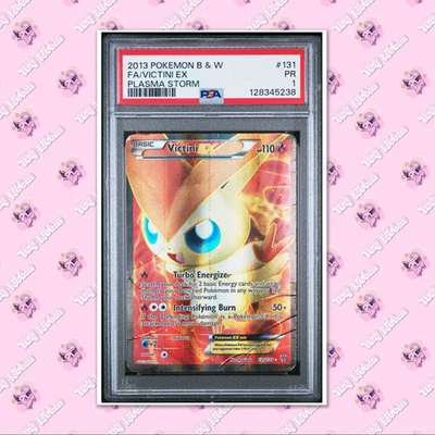 PSA 1 Victini EX 131/135 Plasma Storm Holo *POP 2* 131 Full ArtTCGKITTEN - Image 1 of 3