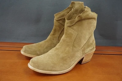 Pedro Garcia Botas Mujer Talla 37 Taupe Gamuza Tobillo Puntera Cuadrada Sin Cordones Western Foto 1 de 4