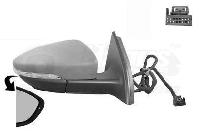 Für VAN WEZEL 5740808 EXTERIOR MIRROR VW PASSAT 08/10-07/13 PR - Immagine 1 di 4