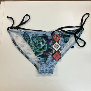 Ed Hardy Christian Audigier Tattoo Bikini Bottom NWT | Large | Blue - Picture 1 of 9