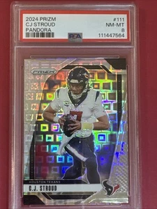 2024 Panini Prizm Pandora Prizm /400 CJ Stroud #111 PSA 8 (Only Three Higher) - Picture 1 of 4