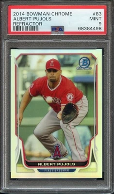 Bowman Chrome Refractor #83 2014 Albert Pujols PSA 9 Low Pop serie 5 #326/500 Foto 1 de 2