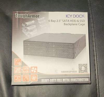 ICY DOCK ToughArmor Full Metal 6 Bay 2.5" SATA HDD/SSD Backplane Cage - Image 1 of 4