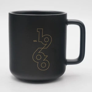 Peet’s Coffee Est. 1966 Matte Black Ceramic Mug Gold Logo 12 oz - Picture 1 of 4