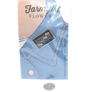 Farmgirl Flowers Grit Grit Grit Motivational Enamel Lapel Pin SEALED - Picture 1 of 2