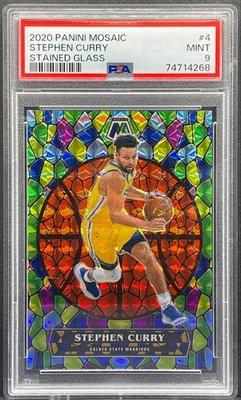 Mosaico Panini 2020-21 vitral Stephen Curry #4 estuche hit ssp psa 9 como nuevo Foto 1 de 2