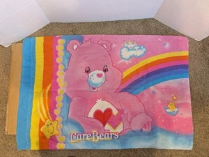Vintage Double-sided Care Bears Pillowcase Rainbows Sun Castle 2005 - Picture 1 of 7