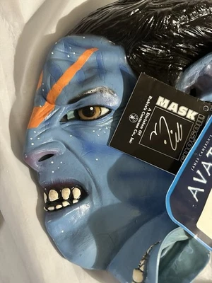 Avatar Deluxe Jake Sully Cola de Caballo Cabello Máscara de Látex Disfraz Halloween Juegos con disfraces Foto 1 de 4