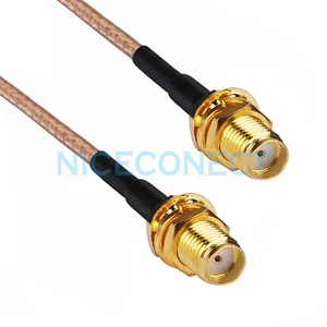 Lote adaptador recto hembra a conector SMA hembra RF coleta RG316 cable coaxial - Imagen 1 de 3