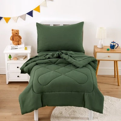 - Juego de cama para niños pequeños para niños niñas, juego de cama de cuna suave de 4 piezas que incluye co... Foto 1 de 4