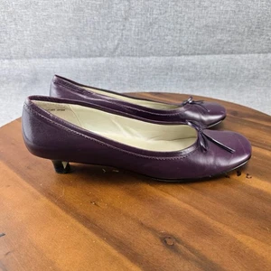 Preview International Damen-Pumps lila Echtleder Schleife Pfennigabsatz Größe 11M - Bild 1 von 13