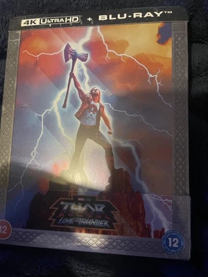 THOR : LOVE AND THUNDER - UK EXCLUSIVE 4K + BLU RAY STEELBOOK NEW AND SEALED - Image 1 of 3