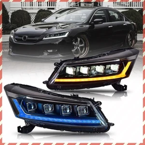 LED Headlights For Honda Accord 2008-2012 DRL Animation Front Lamps Assembly - Foto 1 di 24