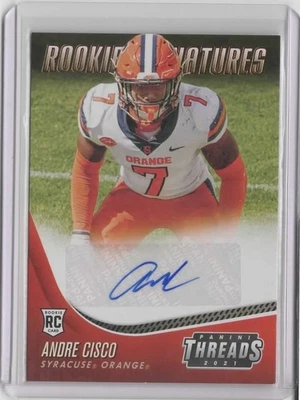 2021 Panini Chronicles Draft Picks Threads Rookie Signatures Orange  Andre Cisco - Image 1 of 2