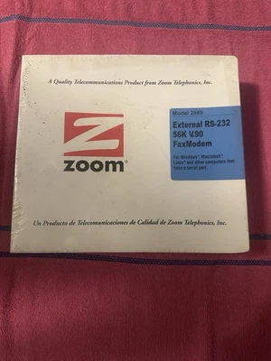 Zoom Fax Modem Model 2949 56K Dual Standard V.90& K56FLEX 2949L  - Image 1 of 3