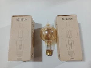 2x  Vintage Amber Bulbs E27 Dimmable 40W 2700K Squirrel Cage Light Lamp Bulbs - Picture 1 of 9