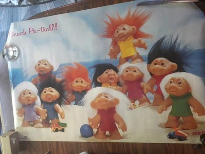 Vintage Fun original toy trolls original poster Beach Pa-troll!  - Image 1 of 4