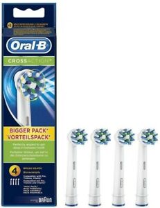 Braun Oral-B Cruz acción 4 Paquete de cabezas de cepillo de dientes eléctrico EB50-4