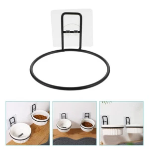 Food Basin Bracket Travel Wall-mounted Pet Bowl Holder Dog Bowls Stand Only - Picture 1 of 12