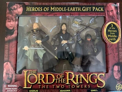 2004 EL SEÑOR DE LOS ANILLOS "HÉROES DE LA TIERRA MEDIA" PAQUETE DE REGALO NUEVO EN CAJA Foto 1 de 2