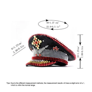 Steampunk Festival Kapitän Mütze Maskerade Strass Glitzer Nieten Kappe Halloween - Bild 1 von 14